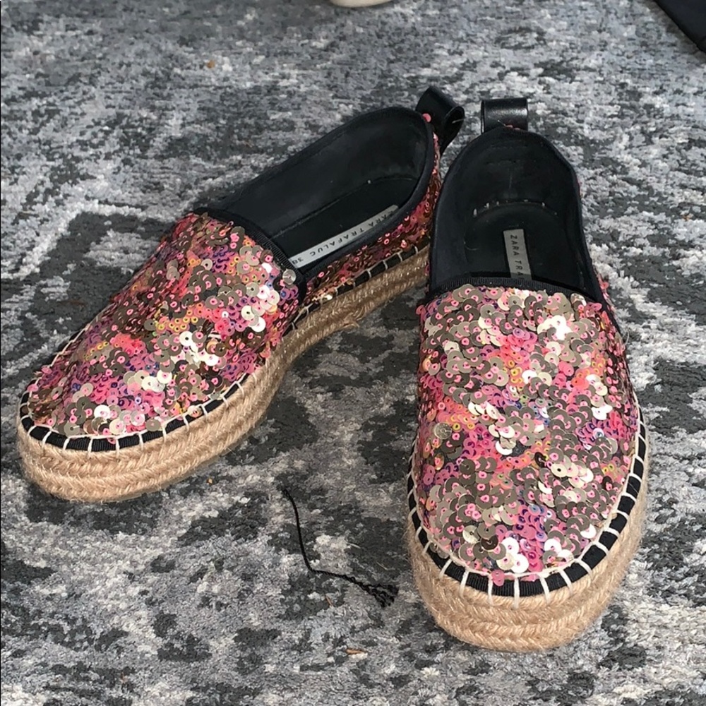 Zara Sequin Espadrilles